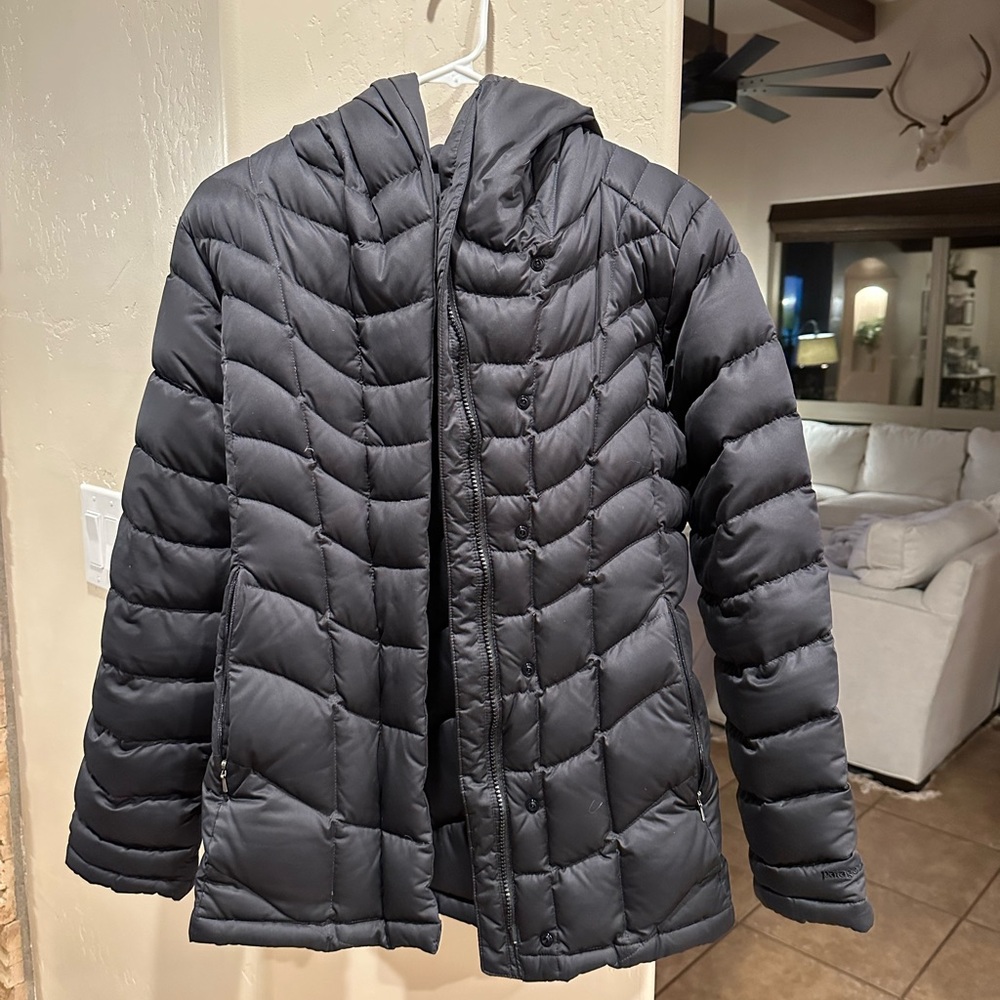 Patagonia Black Down jacket with hood